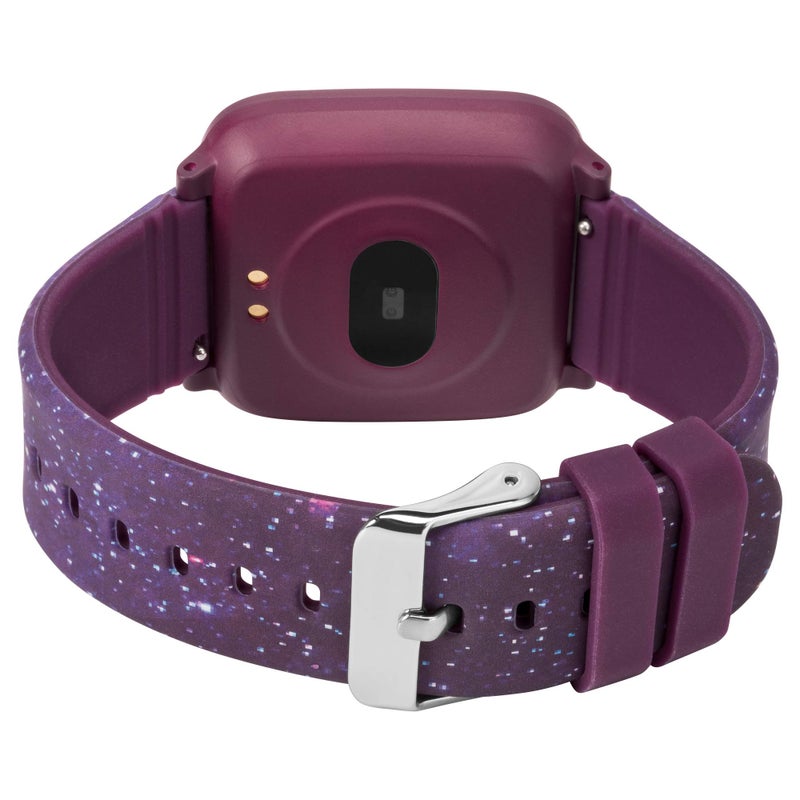 TIMEX iConnect by Timex Kids Active Smartwatch with Heart Rate, Notifications & Activity Tracking 37mm â€“ Purple with Purple Galaxy Resin Strap - Image 2